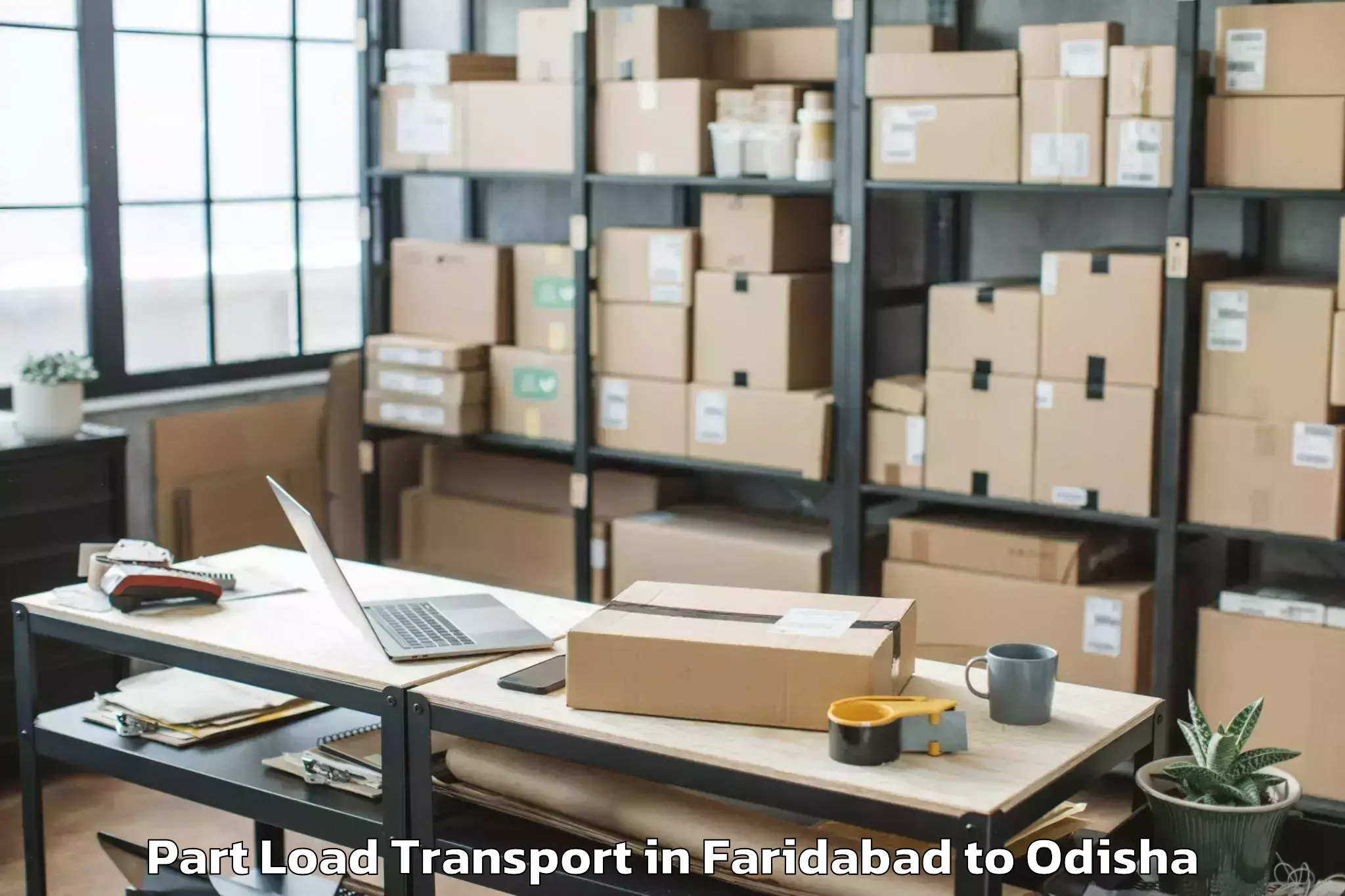 Faridabad to Belpahar Part Load Transport Booking